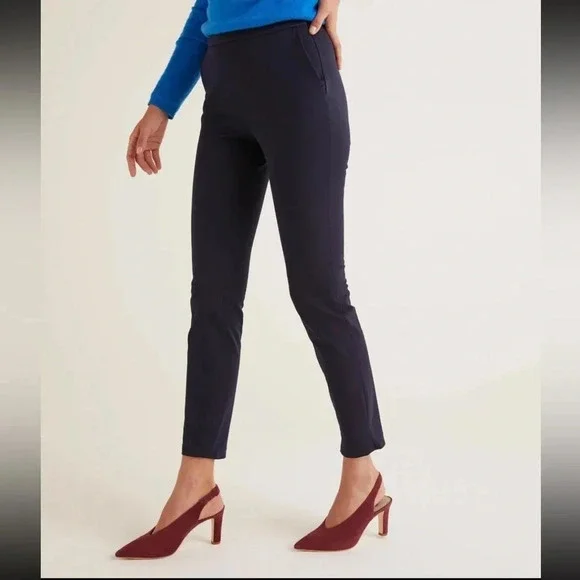 Boden Women's Bath Bi-Stretch 7/8 Trousers, Navy, Size 10L, NWT​ - Picture 4 of 11